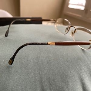 Gold and Wood Eyeglasses